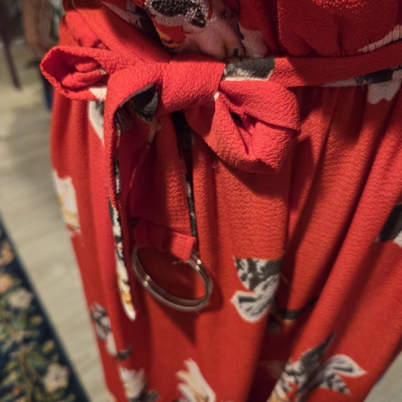 Belted, surplus neckline, jumpsuit by Riley and James. L. New - Picture 4 of 5